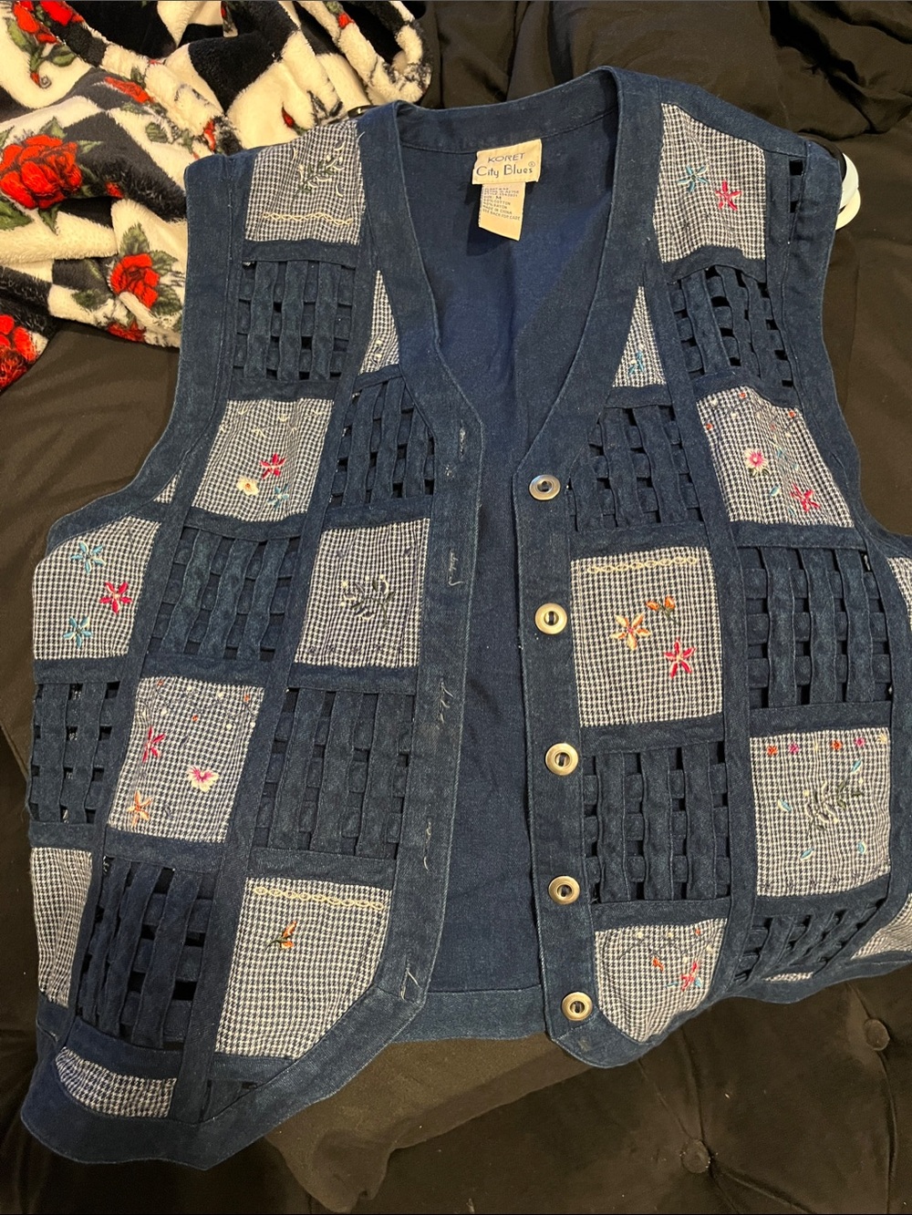 Navy Embroidered Koret City Blues Vest